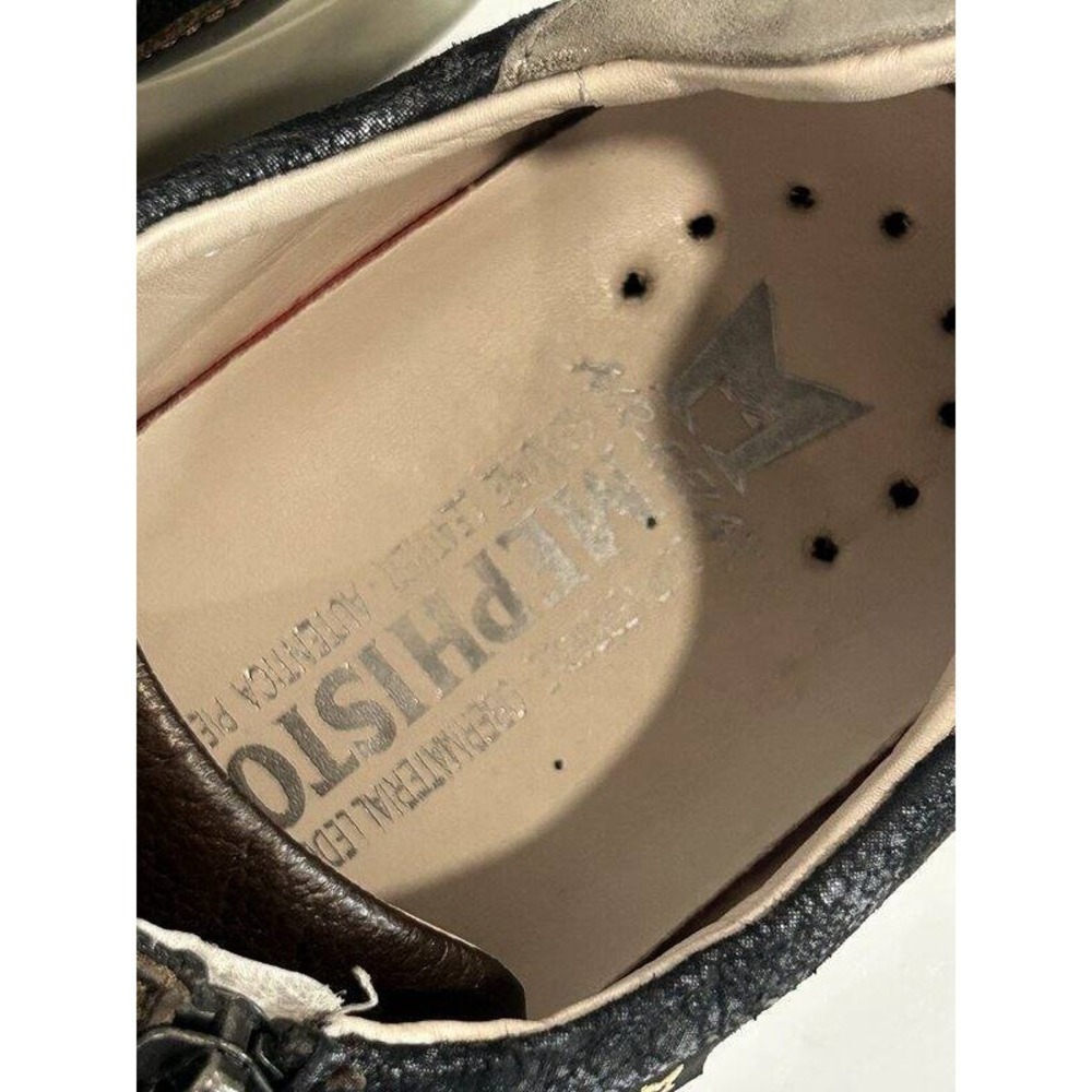 Mephisto Monia Cheetah Bronze Gray Leather Zippers Comfort Sneakers Shoes Size 8 - Picture 6 of 9